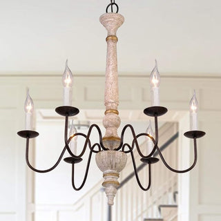 6-Light Traditional Pendant Lighting in Kitchen with Adjustable Hanging Length