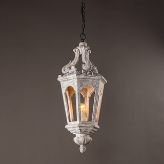 1-Light Farmhouse White / Blue / Simple Style Wood Pendant Lighting With Adjustable Hanging Length
