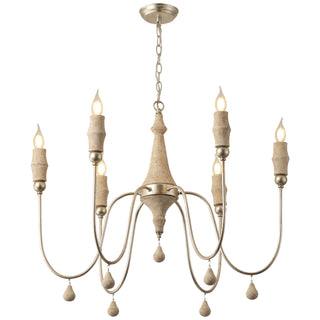 6-Light Farmhouse Chandelier French Country Pendant Lighting
