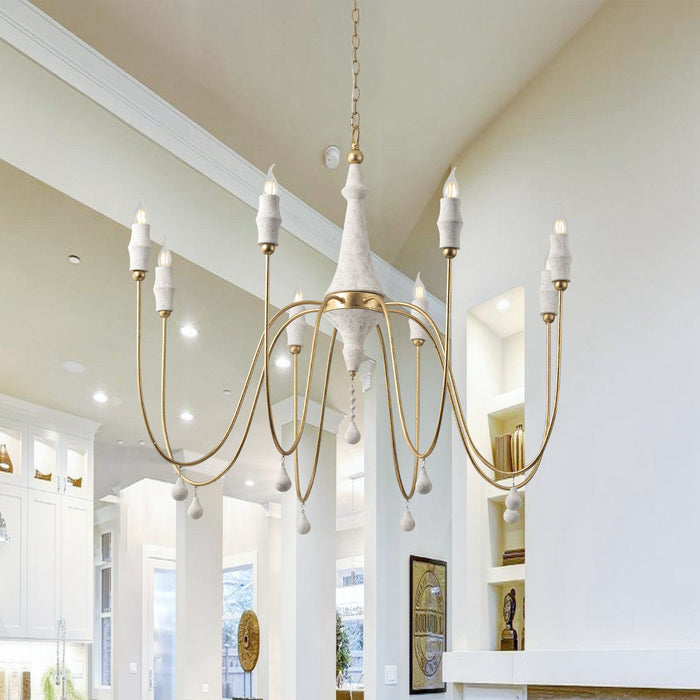 8-Light Farmhouse Chandelier French Country Pendant Lighting