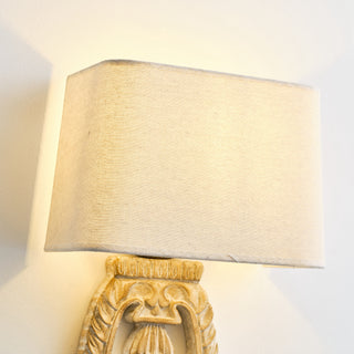 American Country Wood Wall Lighting Nordic Minimalist Fabric Bedroom Bedside Lamp Pastoral Retro Corridor Stairs