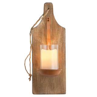 Retro Aimple French Wood Glass Wall Light