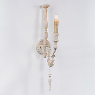 1-Light French Style Wood Wall Lighting