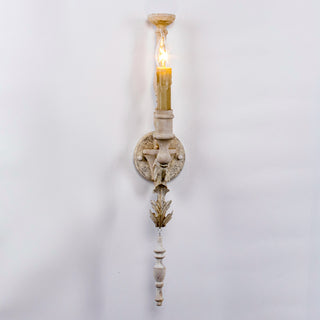 1-Light French Style Wood Wall Lighting