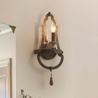 1-Light Modern Style Wood Wall Lighting