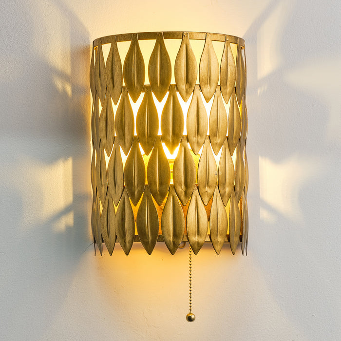 Vintage Gold Leaf Wall Sconce Lighting