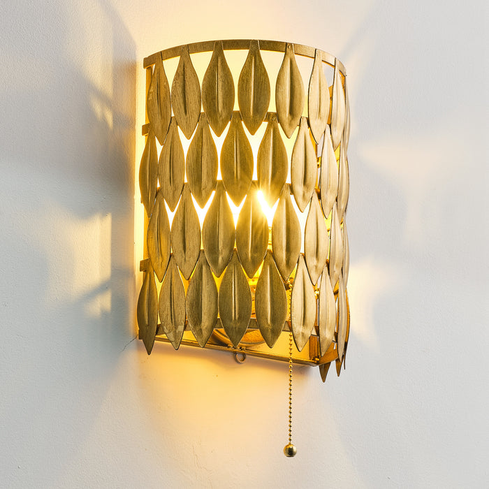 Vintage Gold Leaf Wall Sconce Lighting