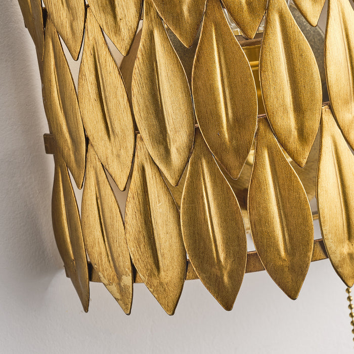 Vintage Gold Leaf Wall Sconce Lighting