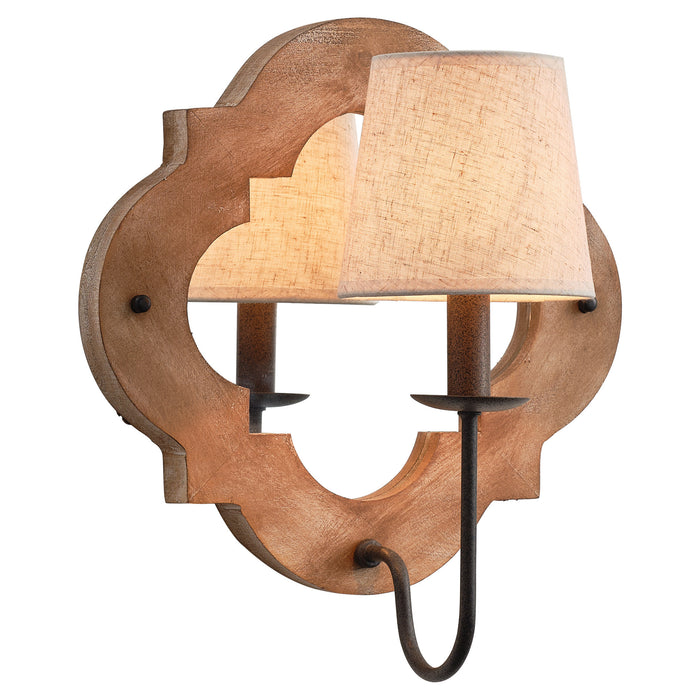 Farmhouse 1-Light Wood Light Rustic Wall Sconce