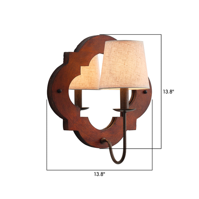 Farmhouse 1-Light Wood Light Rustic Wall Sconce