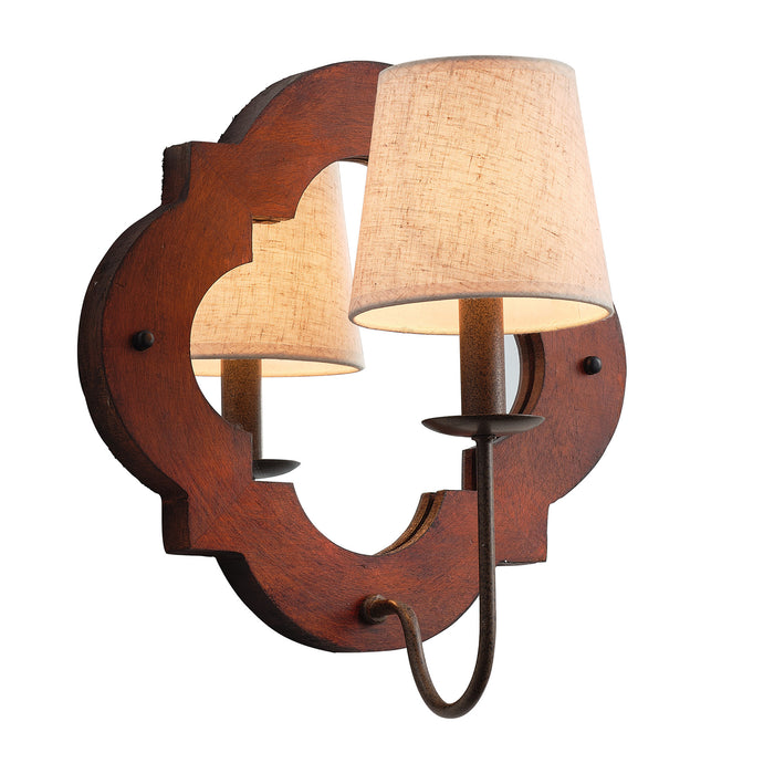 Farmhouse 1-Light Wood Light Rustic Wall Sconce