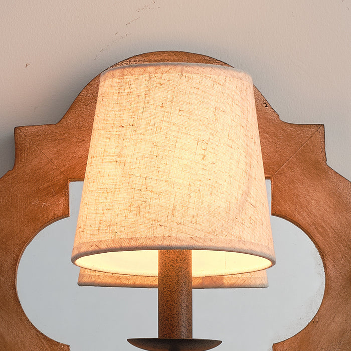 Farmhouse 1-Light Wood Light Rustic Wall Sconce