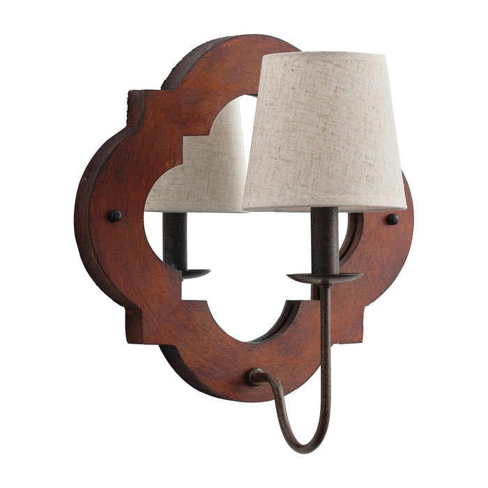 Farmhouse 1-Light Wood Light Rustic Wall Sconce