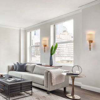 1-Light Round Fabric Wall Sconces Lighting