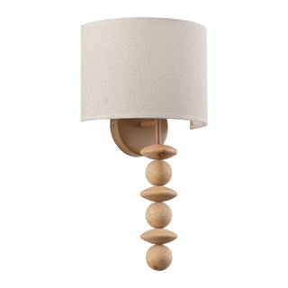 1-Light Round Fabric Wall Sconces Lighting