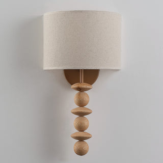 1-Light Round Fabric Wall Sconces Lighting