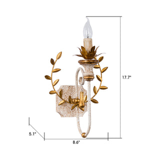 French Country Golden Wheat Single Head Wall Light
