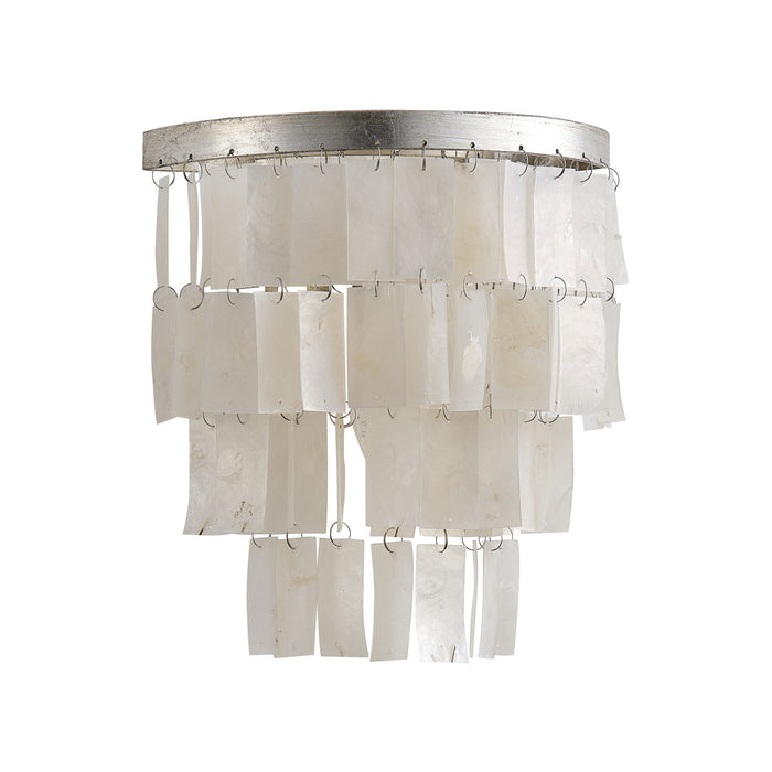 1-Light Vintage Wall Sconce Lighting with Shell Shade