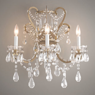 Modern 3-light Silver or Golden Wall Sconce Lighting