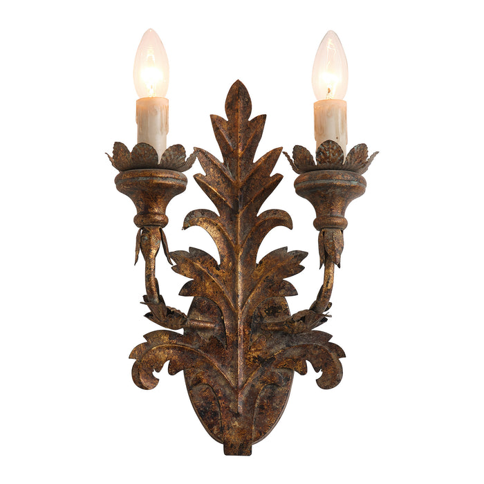 Rustic Leaf Candelabra Wall Sconces Lighting in Living Room, Dining Room, Entrance