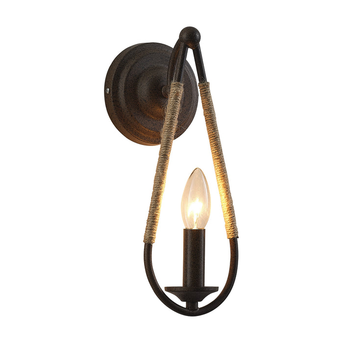 1-Light Modern Style Wall Lighting with Hemp Rope