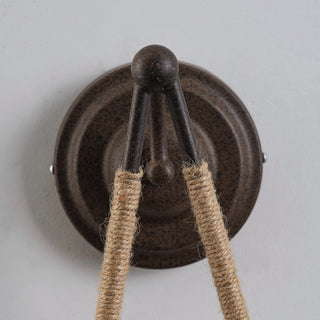 1-Light Modern Style Wall Lighting with Hemp Rope