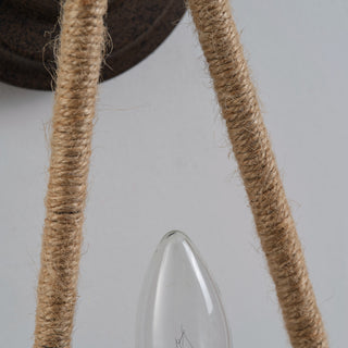 1-Light Modern Style Wall Lighting with Hemp Rope