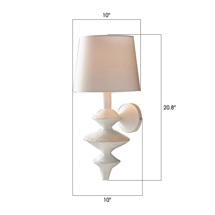 1-Light French Modern Simple White Wall Sconces Lighting