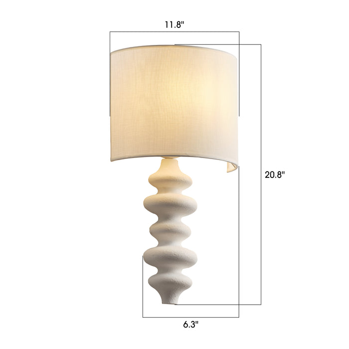 Solid Wood Spiral Wall Sconces Lighting with Shade Decorative for Study Room Living Room Corridor Bedside Light