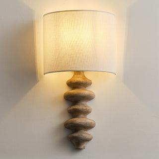 Solid Wood Spiral Wall Sconces Lighting with Shade Decorative for Study Room Living Room Corridor Bedside Light