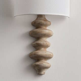 Solid Wood Spiral Wall Sconces Lighting with Shade Decorative for Study Room Living Room Corridor Bedside Light