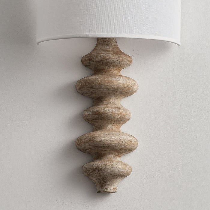 Solid Wood Spiral Wall Sconces Lighting with Shade Decorative for Study Room Living Room Corridor Bedside Light