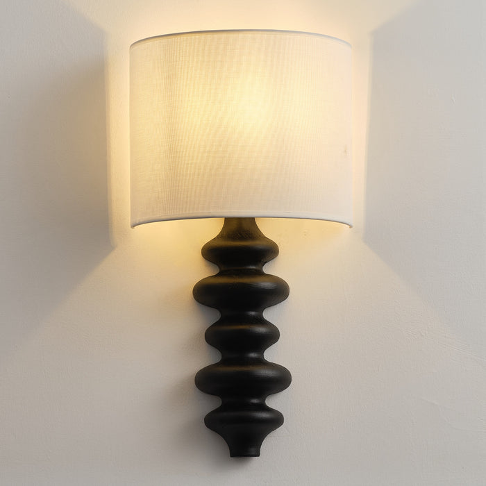 Solid Wood Spiral Wall Sconces Lighting with Shade Decorative for Study Room Living Room Corridor Bedside Light