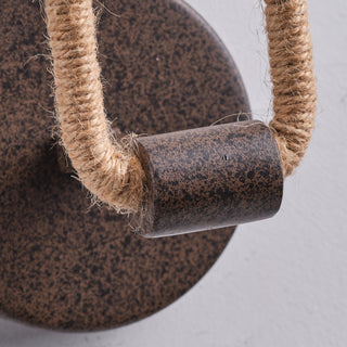 1-Light Rustic Industrial Style Glass Rope Wall Sconces Lighting