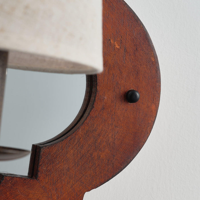 1-Light Rustic Iron Wood Wall Sconce Lighting