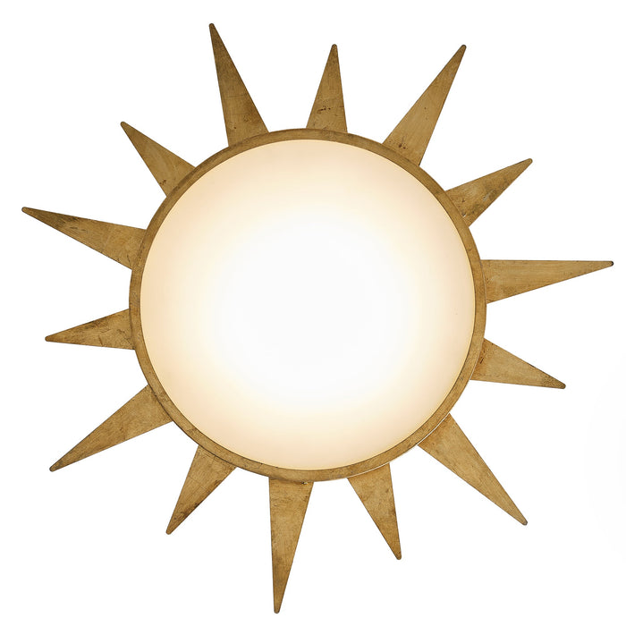 25 Inch Dana Vintage Golden Sunburst Flush Mount LED Light