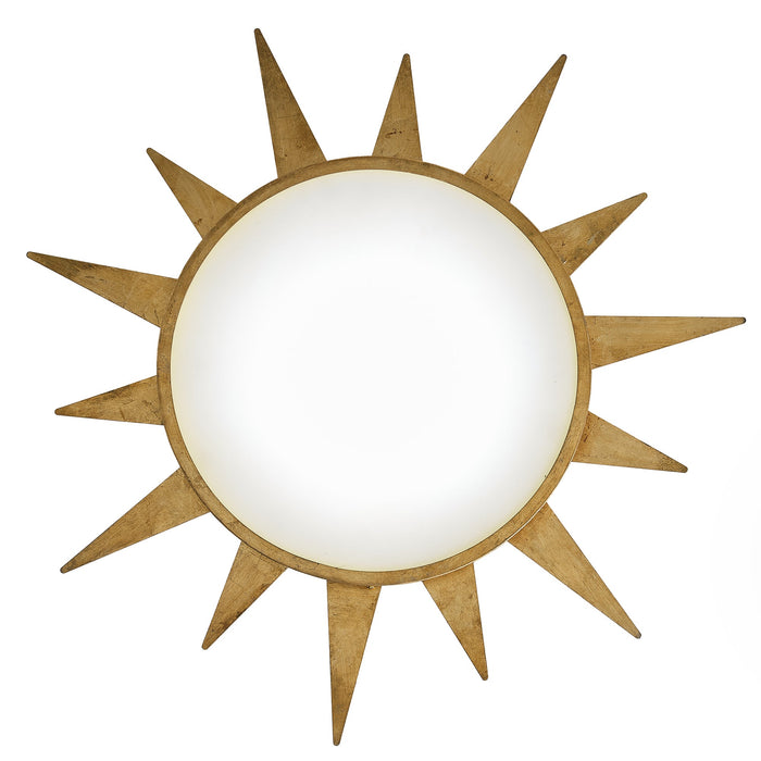 25 Inch Dana Vintage Golden Sunburst Flush Mount LED Light