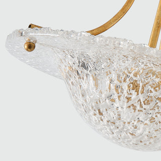 16 Inch Page 3-Light Vintage Golden Semi-Flush Mount Ceiling Light