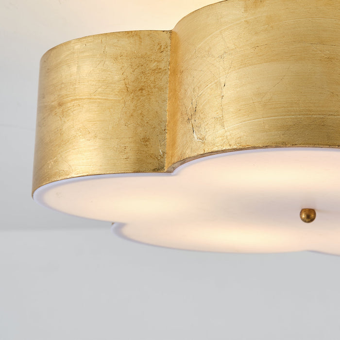 20 Inch Joyce 5-Light Vintage Golden Semi-Flush Mount Ceiling Light