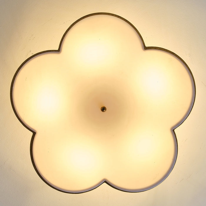 20 Inch Joyce 5-Light Vintage Golden Semi-Flush Mount Ceiling Light