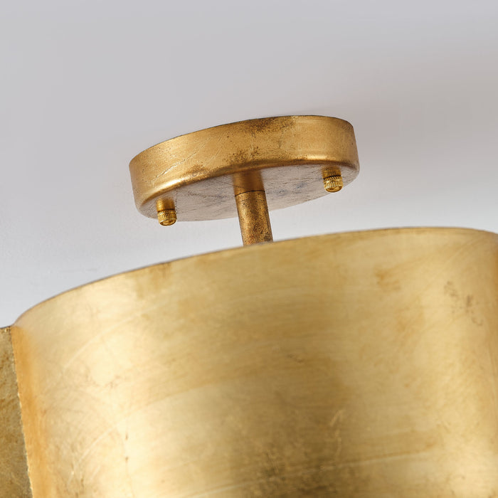 20 Inch Joyce 5-Light Vintage Golden Semi-Flush Mount Ceiling Light