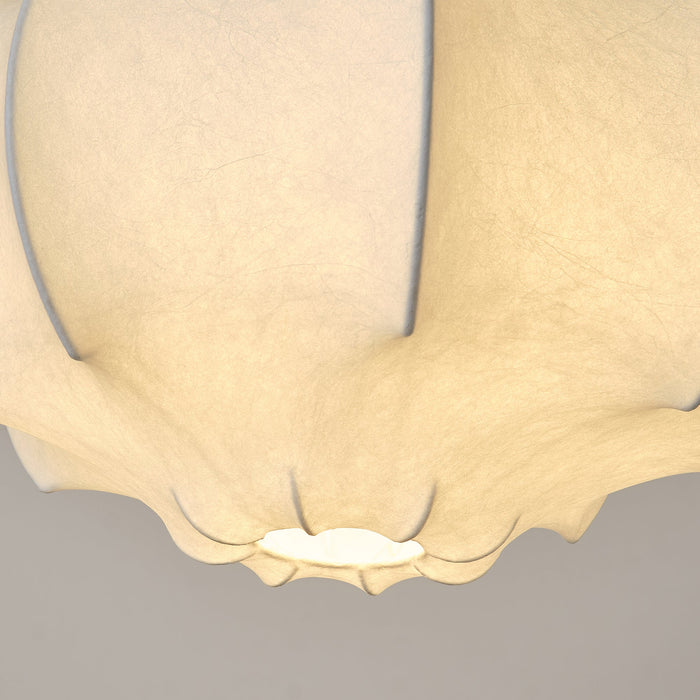 24 Inch Bevis 3-Light White Wabi-sabi Pendant Light