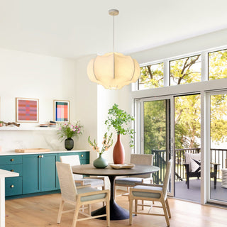 24 Inch Bevis 3-Light White Wabi-sabi Pendant Light