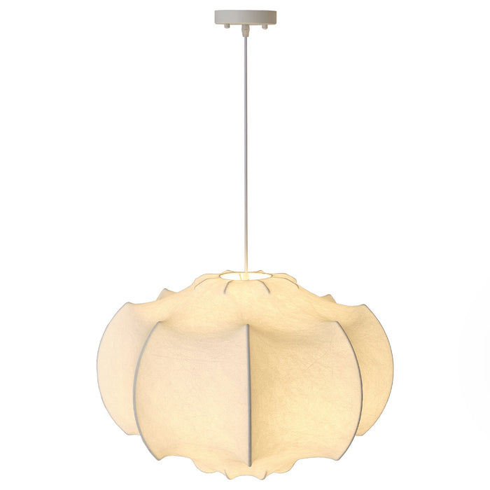 24 Inch Bevis 3-Light White Wabi-sabi Pendant Light