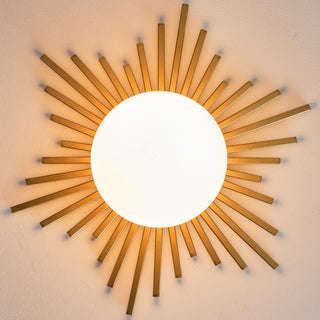 18 Inch Iris 1-Light Golden Semi-Flush Mount Ceiling Light