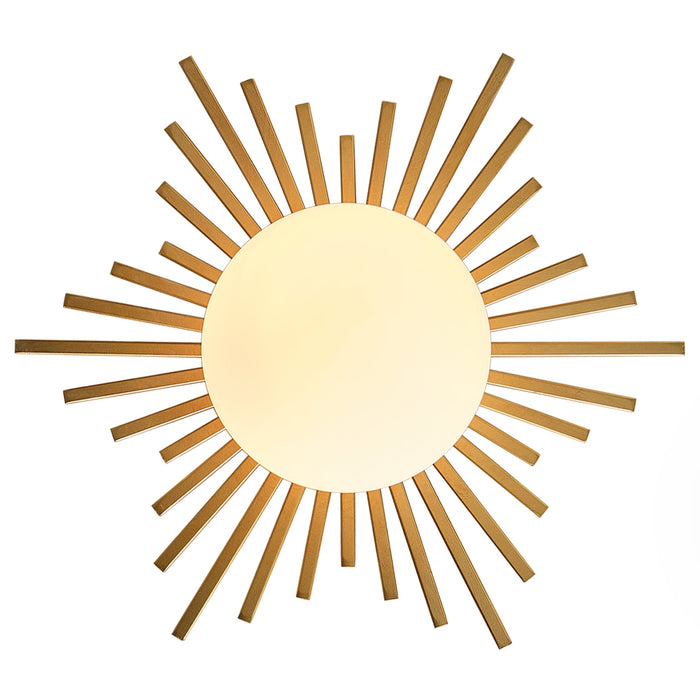 18 Inch Iris 1-Light Golden Semi-Flush Mount Ceiling Light