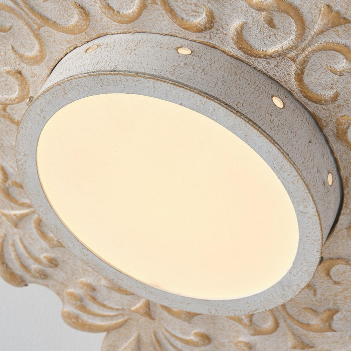 22 Inch White Modern Sunburst Flush Mount LED Lighting