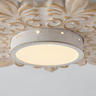 22 Inch White Modern Sunburst Flush Mount LED Lighting