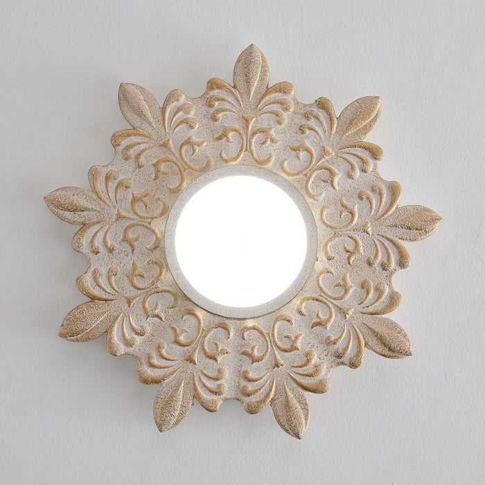 22 Inch White Modern Sunburst Flush Mount LED Lighting