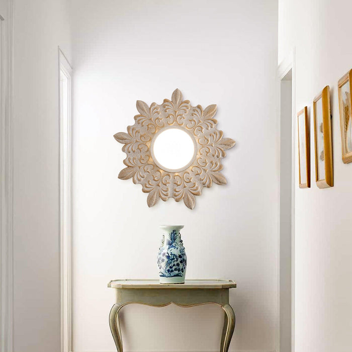 22 Inch White Modern Sunburst Flush Mount LED Lighting